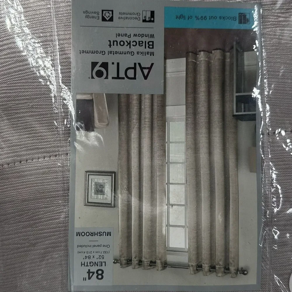 Apt. 9 - Two Packs Taupe Blackout Gunmetal Grommet Window Panels‎  NWT  52